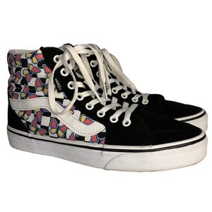 VANS Women 8.5 Filmore Checkerboard Butterfly High-Top Lace Up Sneakers‎ Shoes